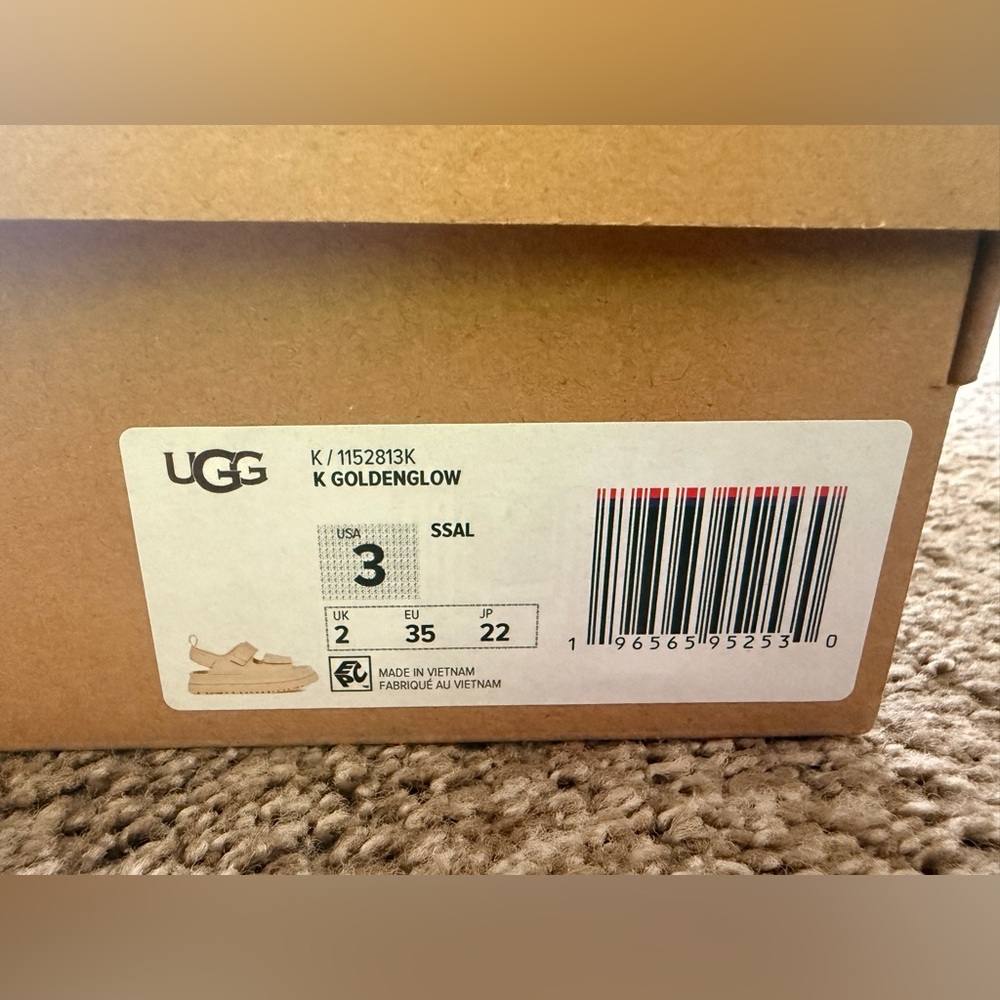 UGG Golden Glow Boys Sandals Size 3 - Picture 5 of 6